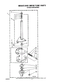 11 - Brake And Drive Tube parts for Kitchenaid Washer KAWE660WAL2 from AppliancePartsPros.com