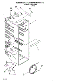 02 - Refrigerator Liner Parts parts for Whirlpool Refrigerator CS25CFXTQ00 from AppliancePartsPros.com