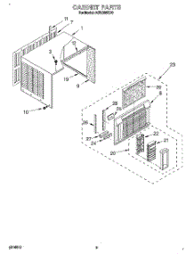 03 - Cabinet parts for Whirlpool Air Conditioner ACU082XD0 from AppliancePartsPros.com