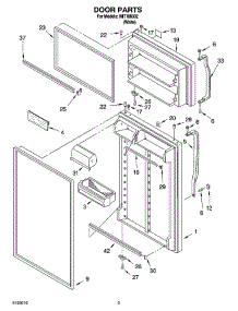 02 - Door Parts parts for Whirlpool Refrigerator IMT188302 from AppliancePartsPros.com