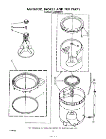 04 - Agitator, Basket And Tub parts for Whirlpool Washer LA5600XSW0 from AppliancePartsPros.com