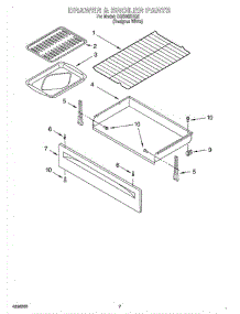 05 - Drawer And Broiler parts for Whirlpool Range CGS365HQ5 from AppliancePartsPros.com