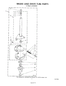 10 - Brake And Drive Tube parts for Whirlpool Washer LA6150XSW0 from AppliancePartsPros.com