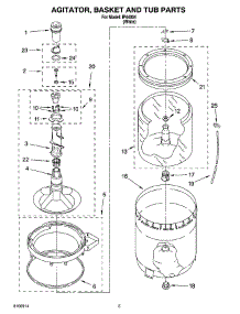 03 - Agitator, Basket And Tub Parts parts for Whirlpool Washer IP44004 from AppliancePartsPros.com