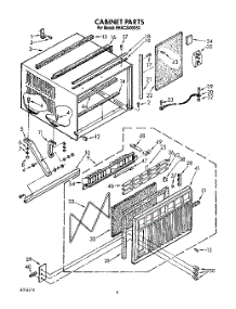 04 - Cabinet parts for Whirlpool Air Conditioner BHAC2400XS0 from AppliancePartsPros.com
