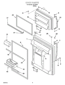 02 - Door Parts parts for Whirlpool Refrigerator IJT195300 from AppliancePartsPros.com