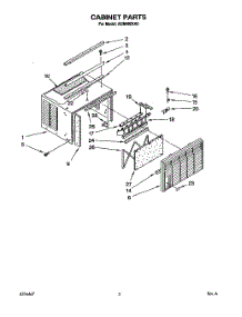 03 - Cabinet parts for Whirlpool Air Conditioner ACM492XA0 from AppliancePartsPros.com