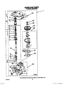 10 - Gearcase parts for Whirlpool Washer LA8200XWW1 from AppliancePartsPros.com