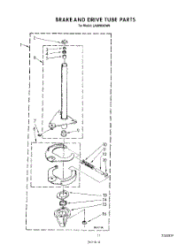 10 - Brake And Drive Tube parts for Whirlpool Washer LA6090XSW0 from AppliancePartsPros.com