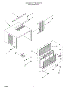 04 - Cabinet parts for Whirlpool Air Conditioner RA121G0 from AppliancePartsPros.com
