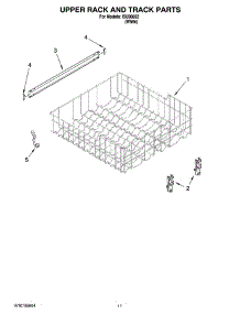 09 - Upper Rack And Track Parts parts for Whirlpool Dishwasher ISU98662 from AppliancePartsPros.com