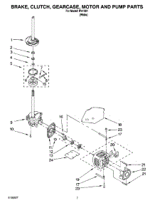 04 - Brake, Clutch, Gearcase, Motor And Pump Parts parts for Whirlpool Washer IP41001 from AppliancePartsPros.com