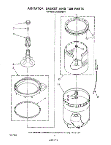 04 - Agitator, Basket And Tub parts for Whirlpool Washer LA5500XSW0 from AppliancePartsPros.com