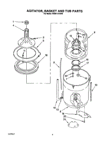 04 - Agitator, Basket And Tub parts for Whirlpool Washer RAM4131AW0 from AppliancePartsPros.com