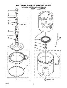 04 - Agitator, Basket And Tub parts for Whirlpool Washer LSS7233AW0 from AppliancePartsPros.com
