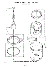 04 - Agitator, Basket And Tub parts for Whirlpool Washer LA5311XPW5 from AppliancePartsPros.com