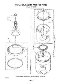 04 - Agitator, Basket And Tub parts for Whirlpool Washer LA5460XSW1 from AppliancePartsPros.com