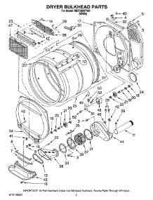 04 - Dryer Bulkhead Parts parts for Maytag Washer Dryer Combo MGT3800TW0 from AppliancePartsPros.com