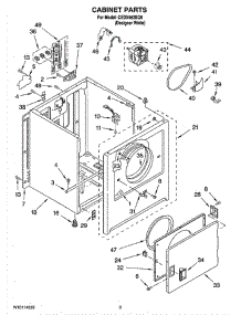 02 - Cabinet Parts parts for Whirlpool Dryer CEDX463SQ0 from AppliancePartsPros.com