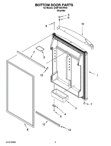 03 - Bottom Door Parts parts for Whirlpool Refrigerator GARF19XXPK02 from AppliancePartsPros.com