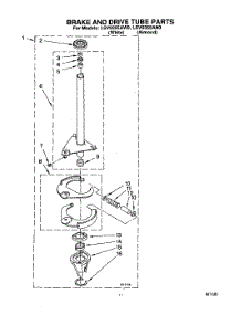 09 - Brake And Drive Tube parts for Whirlpool Washer LSV9355AN0 from AppliancePartsPros.com
