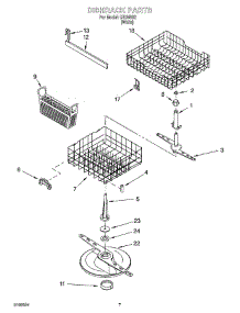05 - Dishrack Parts parts for Whirlpool Dishwasher IJU35562 from AppliancePartsPros.com