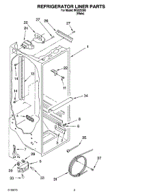02 - Refrigerator Liner Parts parts for Whirlpool Refrigerator INQ225300 from AppliancePartsPros.com