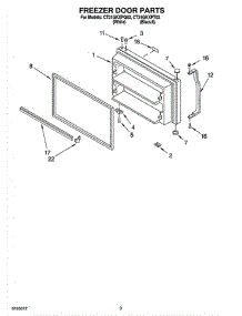 02 - Freezer Door Parts parts for Whirlpool Refrigerator CT21GKXPQ02 from AppliancePartsPros.com