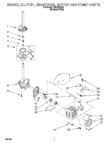 04 - Brake, Clutch, Gearcase, Motor And Pump parts for Whirlpool Washer LSS7233DQ0 from AppliancePartsPros.com
