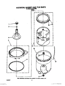 04 - Agitator, Basket And Tub parts for Whirlpool Washer AL2121WW0 from AppliancePartsPros.com