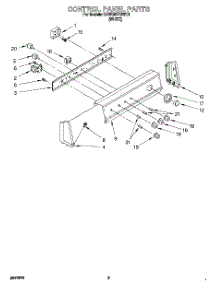 06 - Control Panel parts for Kitchenaid Washer KAWE877BWH1 from AppliancePartsPros.com