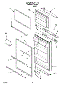 02 - Door Parts parts for Whirlpool Refrigerator IST143300 from AppliancePartsPros.com