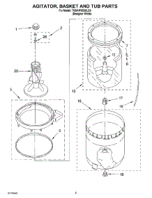 04 - Agitator, Basket And Tub Parts parts for Whirlpool Washer 7MSAWX650LQ0 from AppliancePartsPros.com