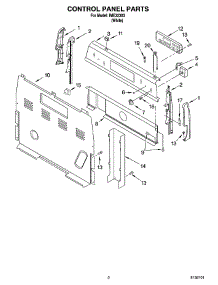 02 - Control Panel Parts parts for Whirlpool Range IME32303 from AppliancePartsPros.com
