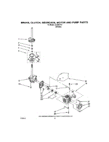 07 - Brake, Clutch, Gearcase, Motor And Pump parts for Whirlpool Washer LA3400XTW1 from AppliancePartsPros.com