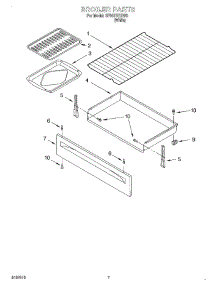 05 - Broiler parts for Whirlpool Range SF357BEHW6 from AppliancePartsPros.com