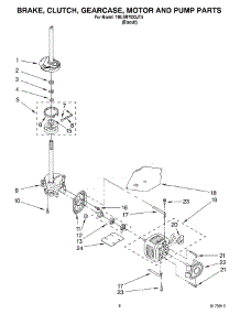 05 - Brake, Clutch, Gearcase, Motor & Pump parts for Whirlpool Washer 7MLSR7533JT4 from AppliancePartsPros.com