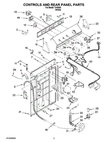 02 - Controls And Rear Panel Parts parts for Whirlpool Washer IV46000 from AppliancePartsPros.com