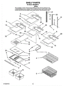 07 - Shelf Parts, Optional Parts parts for Whirlpool Refrigerator CB19G6W14 from AppliancePartsPros.com