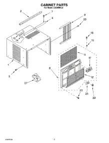 03 - Cabinet parts for Whirlpool Air Conditioner CA5WMVL0 from AppliancePartsPros.com