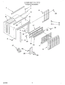 03 - Cabinet parts for Whirlpool Air Conditioner BHAC0500FS0 from AppliancePartsPros.com