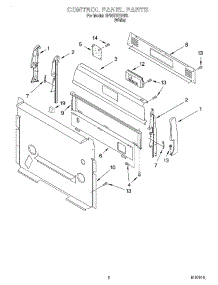 02 - Control Panel parts for Whirlpool Range SF357BEHW6 from AppliancePartsPros.com