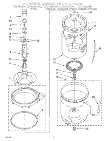 04 - Agitator, Basket And Tub parts for Whirlpool Washer LLC7244AN0 from AppliancePartsPros.com