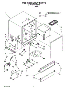 03 - Tub Assembly Parts parts for Whirlpool Dishwasher IUD4000RQ3 from AppliancePartsPros.com