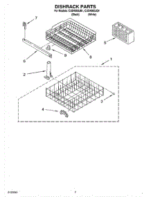 06 - Dishrack parts for Whirlpool Dishwasher CUD4000JB1 from AppliancePartsPros.com
