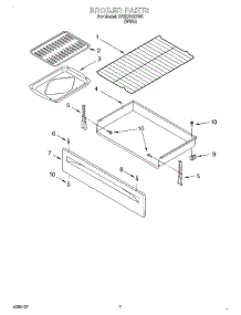 05 - Broiler parts for Whirlpool Range SF357BEHW5 from AppliancePartsPros.com