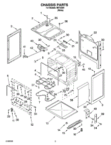 03 - Chassis Parts parts for Whirlpool Range IMP33801 from AppliancePartsPros.com