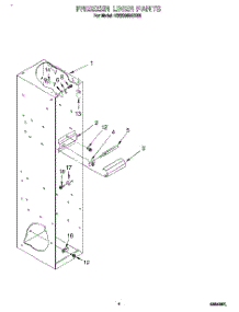 03 - Freezer Liner parts for Kitchenaid Refrigerator KSSS36MDX02 from AppliancePartsPros.com