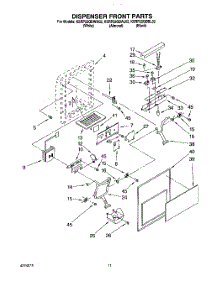 07 - Dispenser Front parts for Kitchenaid Refrigerator KSRP22QDBL02 from AppliancePartsPros.com
