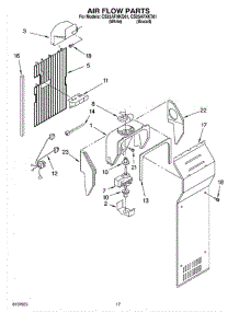 10 - Air Flow parts for Whirlpool Refrigerator CS25AFXKQ01 from AppliancePartsPros.com